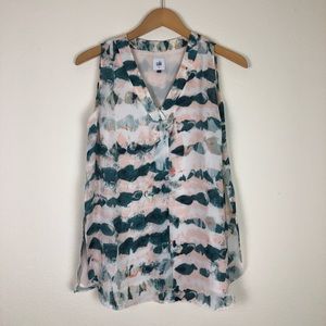 CAbi Printed Tank, Size XS, small stain